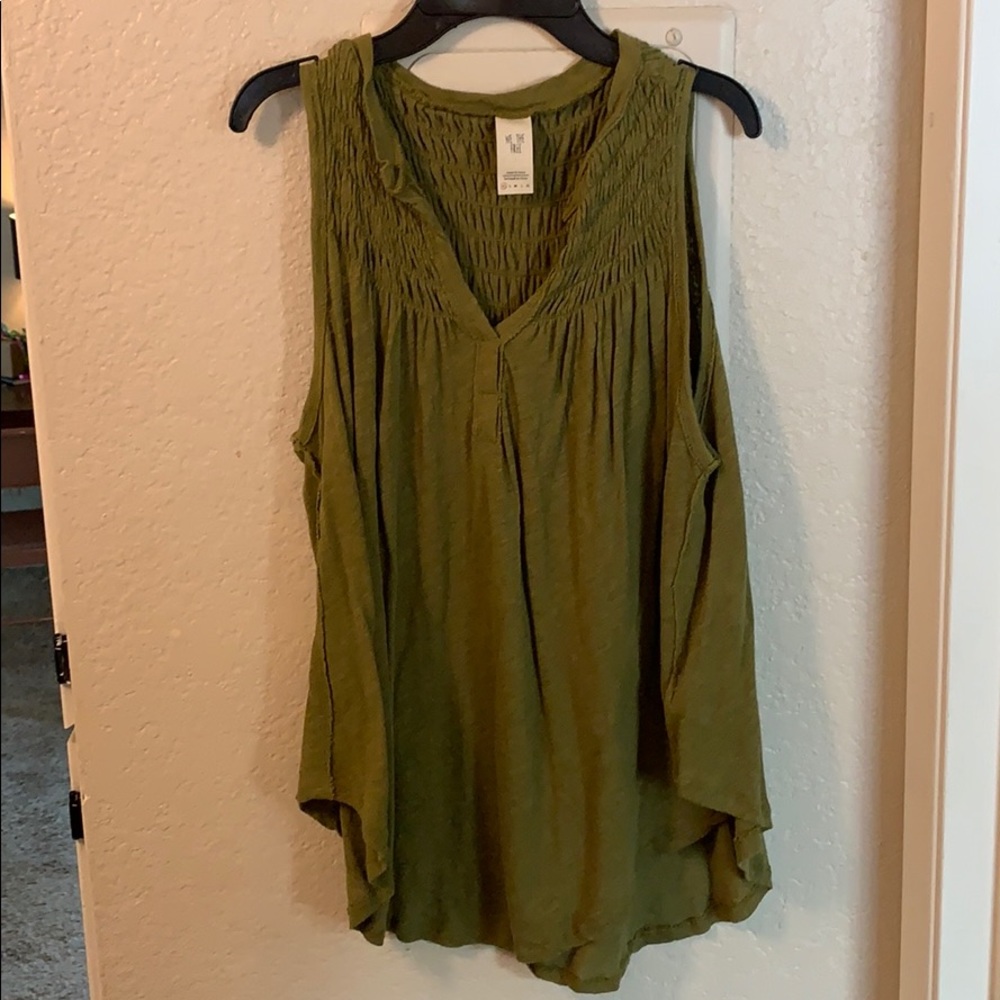 Olive green free people tank